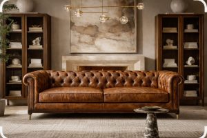 SOFA CHESTERFIELD CISNE NEGRO